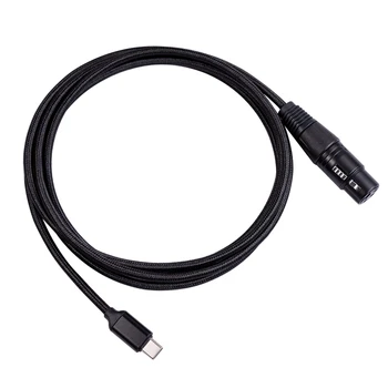 2X Кабель USB C для подключения к XLR-розетке, Кабель для подключения микрофона USB C Тип C Для подключения к XLR-розетке Студийный аудиокабель Mic Link (2 М/6,6 фута)