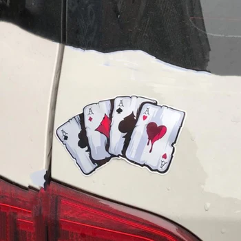1 шт. Цветные наклейки для автомобиля с графикой Poker A, отражающие кузов гоночной боковой двери, наклейки в длинную полоску, автомобильные наклейки, виниловая наклейка для авто