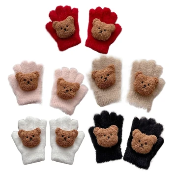 Зимние перчатки, сохраняющие тепло, Теплые перчатки для детей, подарок для девочек и мальчиков H37A