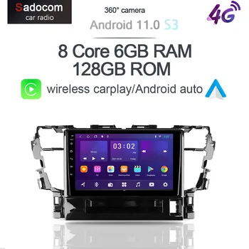 360 Панорамная Камера 6G + 128G Android 11,0 Автомобильный DVD-плеер GPS КАРТА WIFI Bluetooth 5,0 RDS Радио Для Toyota Alphard H30 2015-2020