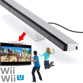 Сменная проводная панель датчика движения с инфракрасным излучением 9,4 дюйма, подставка-приемник с клеем для консоли Nintendo Wii и Wi U