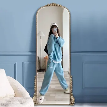 Nordic Girls Mirror В полный рост, стоящее зеркало Star Art в современной гостиной, эстетичное, роскошное, Spiegel Wand Товары для дома