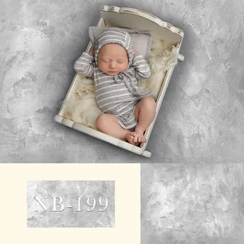 Мехофонд Серый цементный фон для стен Градиентный однотонный фон для портретной фотосъемки новорожденного Реквизит для фотосессии в фотостудии