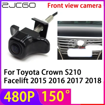 ZJCGO 480P 150° ЛОГОТИП Парковки Автомобиля Камера Переднего Обзора Водонепроницаемая для Toyota Crown S210 Facelift 2015 2016 2017 2018