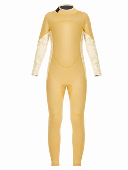 Гидрокостюм из неопрена толщиной 3 мм для детей, купальник для серфинга для девочек, детский водолазный костюм с длинными рукавами для подводного плавания, купальные костюмы для подводного плавания