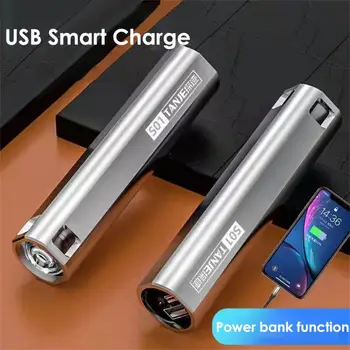 Мощный перезаряжаемый USB-фонарик, супер яркий уличный многофункциональный аварийный фонарик, водонепроницаемый мини-фонарик
