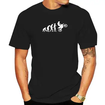 Мужская футболка для Мотокросса Dirtbike Evolution, Летняя Повседневная Модная Мужская Футболка, Хлопковые Футболки Высокого Качества С коротким Рукавом