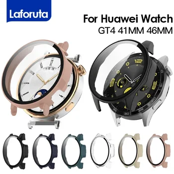Закаленное Стекло + Чехол Для Huawei Watch GT4 41 мм Чехол SmartWatch Accessorie Протектор Экрана huawei gt 4 46 мм Бампер для женщин мужчин