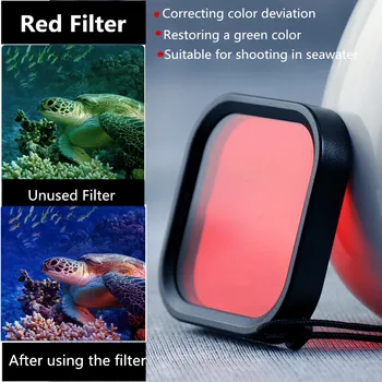 Водонепроницаемый Корпус для Дайвинга Чехол с Комплектом Фильтров для объектива Dive Color для GoPro Hero 8 Аксессуары красный розовый фиолетовый фильтр