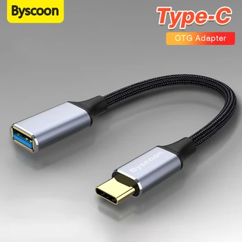 Byscoon USB C-USB OTG Кабель USB 3.0 2.0 Type-C OTG Кабель для Передачи Данных Разъем для Samsung Galaxy Xiaomi MacBook Pro USB C Адаптер