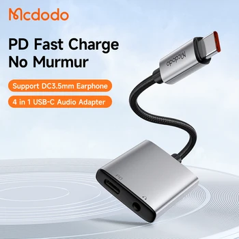 Аудиоадаптер Mcdodo OTG Aux 2 в 1 от USB-C до Двойного Аудиоадаптера USB-C и DC3.5mm для iPhone 15 HUAWEI Samsung Xiaomi iPad MacBook