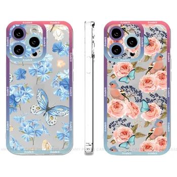 Чехол для телефона с цветами, бабочками и птицами Angry Eyes для iPhone 13 12 Mini 11 14 Pro Max 8 7 Plus Xs X Xr Силиконовый чехол Funda
