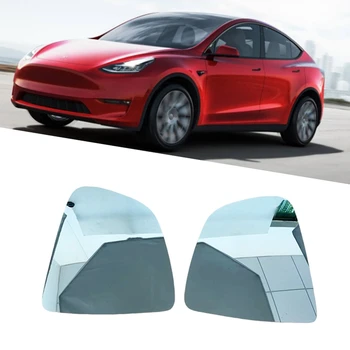 Обогреваемая линза зеркала заднего вида Синее зеркальное стекло заднего вида Стекло зеркала заднего вида для Tesla Model Y 2019-2022