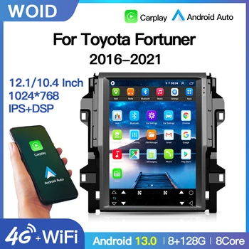 Android 13 Для Toyota Fortuner 2016-2021 Для Tesla Экран Автомобиля Радио Мультимедийный плеер GPS Навигация Стерео Авторадио Carplay BT
