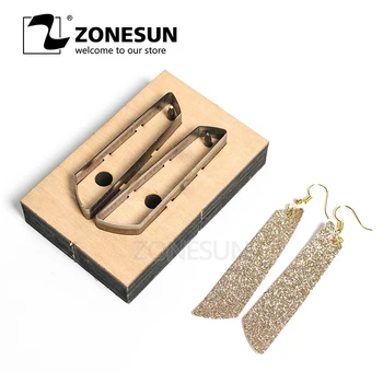 ZONESUN E6 для резки кожаных сережек инструмент для художественного оформления кожи из бумаги для высечки на станке для ручной резки DIY