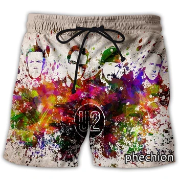 phechion Новые мужские/женские повседневные шорты с 3D-принтом U2 Band, Модная уличная одежда, Мужские Свободные спортивные шорты A310