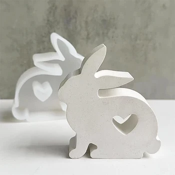 Милый Кролик Изготовление силиконовых форм для Ароматерапевтических Свечей, Гипсовые Украшения для Ароматерапии, Украшения для домашнего рабочего стола, Поделки своими Руками