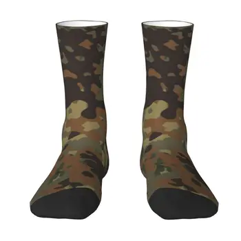 Камуфляжные носки Flecktarn Мужские женские Теплые забавные новые армейские камуфляжные носки для экипажа в стиле милитари