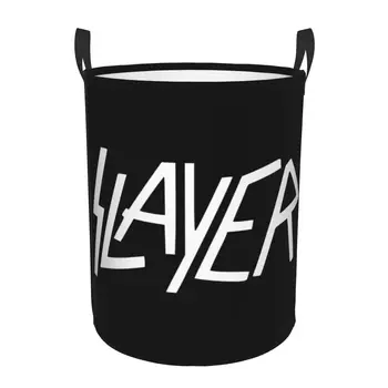 Rock Slayers Письмо Логотип Корзина Для Белья Большая Корзина Для Хранения Тяжелых Металлических Игрушек Для Девочек И Мальчиков Организатор