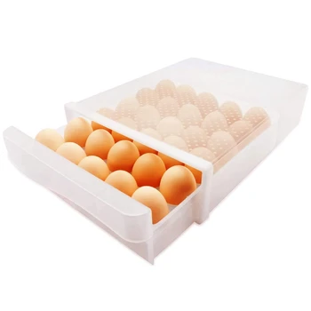 Держатель для яиц на 30 грамм для холодильника, контейнер для хранения яиц, Пластиковые прозрачные лотки для яиц в холодильнике для кухни