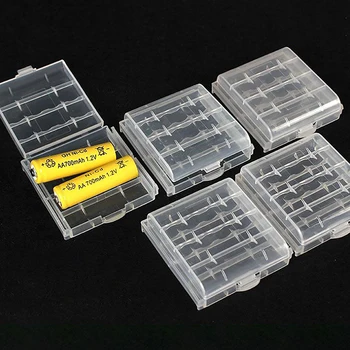 2 4 8 слотов Коробка для хранения батареек типа АА ААА Жесткий пластиковый чехол Защитный чехол с зажимами для коробки для хранения батареек типа АА ААА