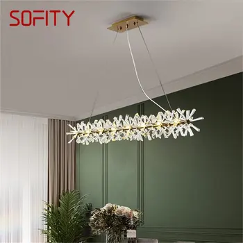Люстра SOFITY Прямоугольная Подвесная Лампа Postmodern Creative Branch Home LED Светильник для Гостиной Столовой