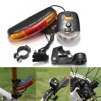 Для велоспорта Велосипед 3 В 1 Велосипедный указатель поворота Задний тормоз 7 светодиодных ламп Электрический звуковой сигнал