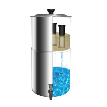 Система самотекового фильтра для воды объемом 11 л, ведро для фильтрации воды со съемным фильтром для кемпинга на открытом воздухе, пеший туризм, Готовность к чрезвычайным ситуациям