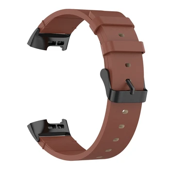 Кожаный ремешок для браслета Fitbit Charge4/Charge3 SE, металлическая повязка на голову, деловой ремешок