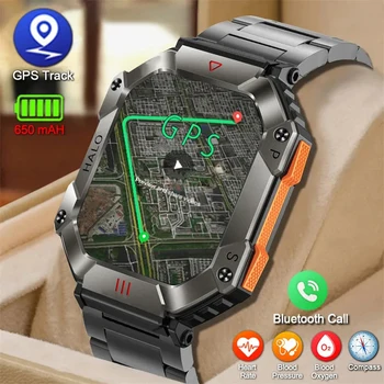 Мужские смарт-часы для Android IOS Фитнес-часы Ip68 Водонепроницаемый военный монитор здоровья AI Голосовой вызов Bluetooth Smartwatch 2023