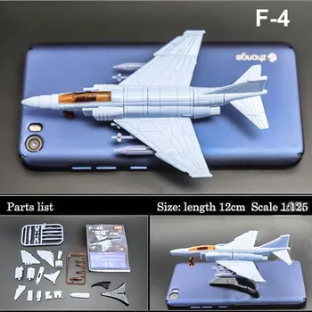 Истребитель F-4 Phantom II 4D в сборе, коллекция моделей истребителей, игрушка-головоломка