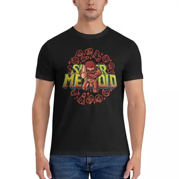Продается футболка для взрослых Metroidss Dread Samus, ретро-футболки, Забавная графика, Графика с юмором, Высококачественная одежда для отдыха, Размер Eur