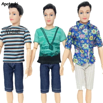 Топы, рубашка, короткие джинсы, брюки, одежда для куклы Кен, одежда для парня Барби, куклы Кен, аксессуары для кукольного домика, детская игрушка