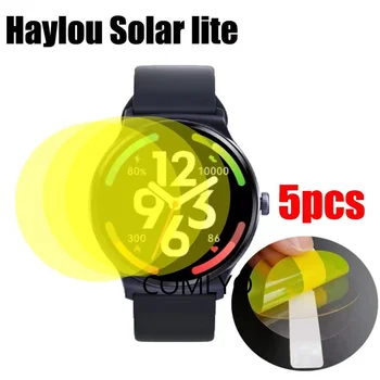 5 шт. В упаковке Мягкая пленка для смарт-часов Haylou Solar lite Screen Protector из ТПУ, гидрогеля, тончайших HD-прозрачных пленок против царапин