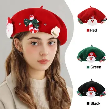 Рождественская шляпа для родителей и детей, Универсальные Ветрозащитные шерстяные рождественские наряды, шапочки для рождественской вечеринки