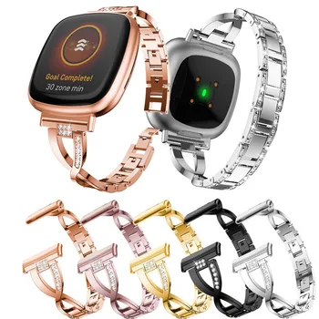 Ремешок для умных часов Fitbit Versa 3/4 Sense Sense2 с бриллиантом Мужские часы Женский браслет Сменный браслет Аксессуары