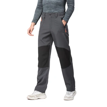 Осенне-зимние мужские брюки, однотонные брюки с крупными вставками, спортивные плюшевые брюки с карманом на молнии для ног, брюки для зарядки
