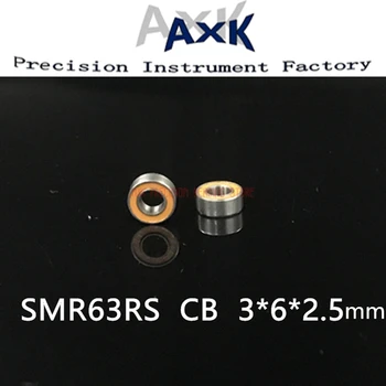 2ШТ SMR63RS CB C3 ABEC7 3x6x2,5 мм smr63 rs гибридный керамический шаровой подшипник si3n4 из нержавеющей стали с кольцами Бесплатная доставка 3*6*2.5 мм