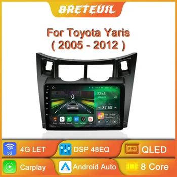 Автомагнитола Android для Toyota Yaris 2005-2012 Мультимедийный плеер GPS Навигация Carplay QLED сенсорный экран Авто Стерео DSP