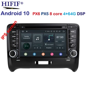 PX6 DSP IPS Android 10,0 2 DIN Автомобильный DVD GPS для Audi TT MK2 8J 2006 2007 2008 2009 2010 2011 2012 мультимедийный плеер радио