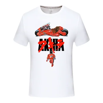 Футболка Akira Synthwave, Мужская Летняя Модная футболка с коротким рукавом, Белая футболка для мужчин, Модная футболка с принтом, детская футболка