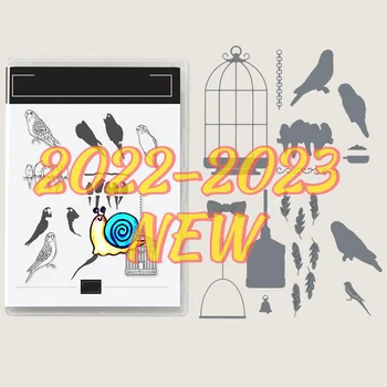 Узор Птичьей клетки с Птичьими Штампами и Наборами Штампов Новый 2022 для Скрапбукинга Изготовления Декоративных Бумажных Открыток для Фотоальбома 