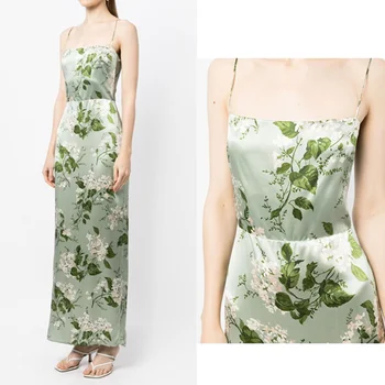 Модная дизайнерская мягкая юбка из искусственного хлопка с цифровой печатью, летняя ткань из полиэстера