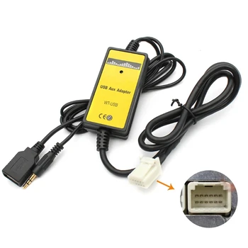 Вспомогательный адаптер USB AUX в автомобильном цифровом устройстве для смены дисков для RAV4 03-2010 04-2010 для RAV4 03-2010